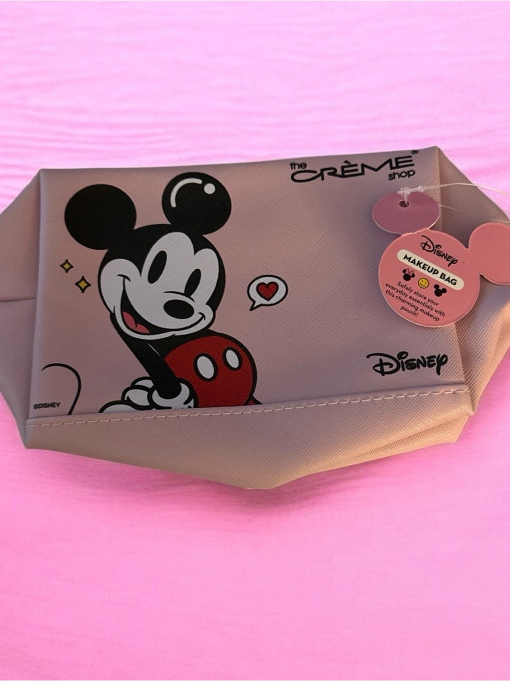 Disney Pink Mickey Mouse  Makeup Bag